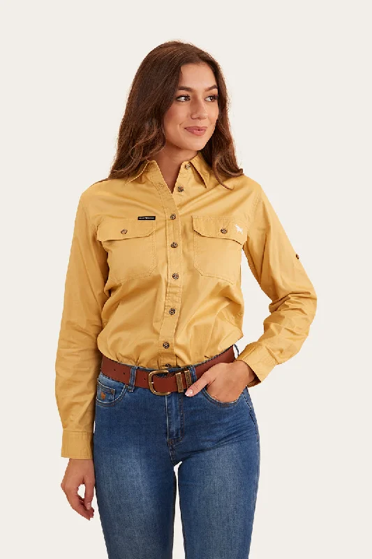 Quick-Dry ShirtsPentecost River Womens Full Button Work Shirt - Vintage Gold