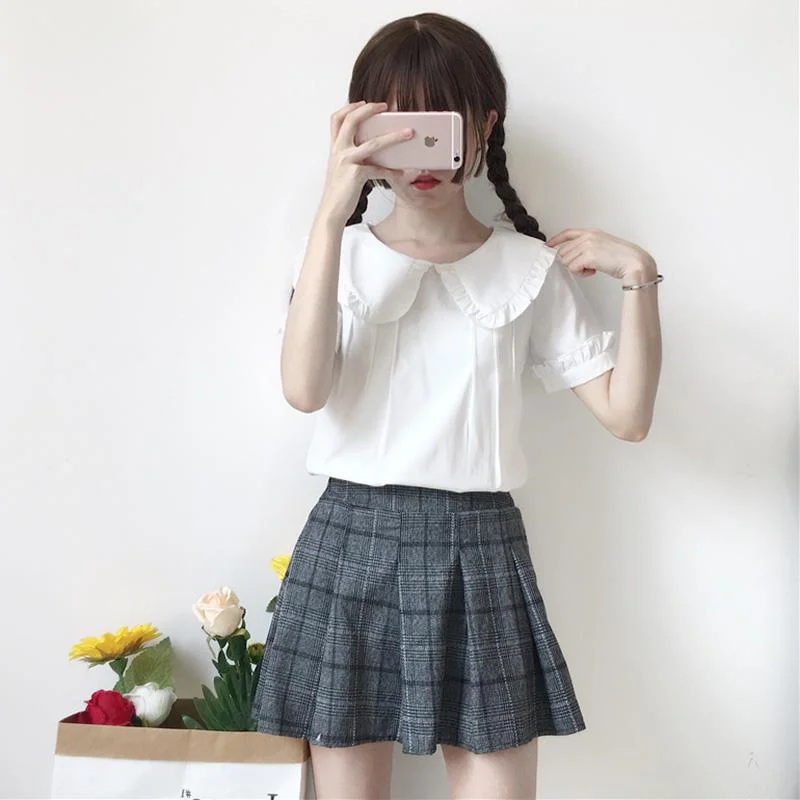 Sleep ShirtsWomen's Harajuku Peter Pan Collar Shirts