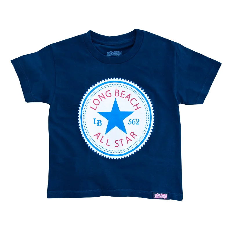 Studded T-ShirtsLong Beach All Star Youth Navy T-Shirt