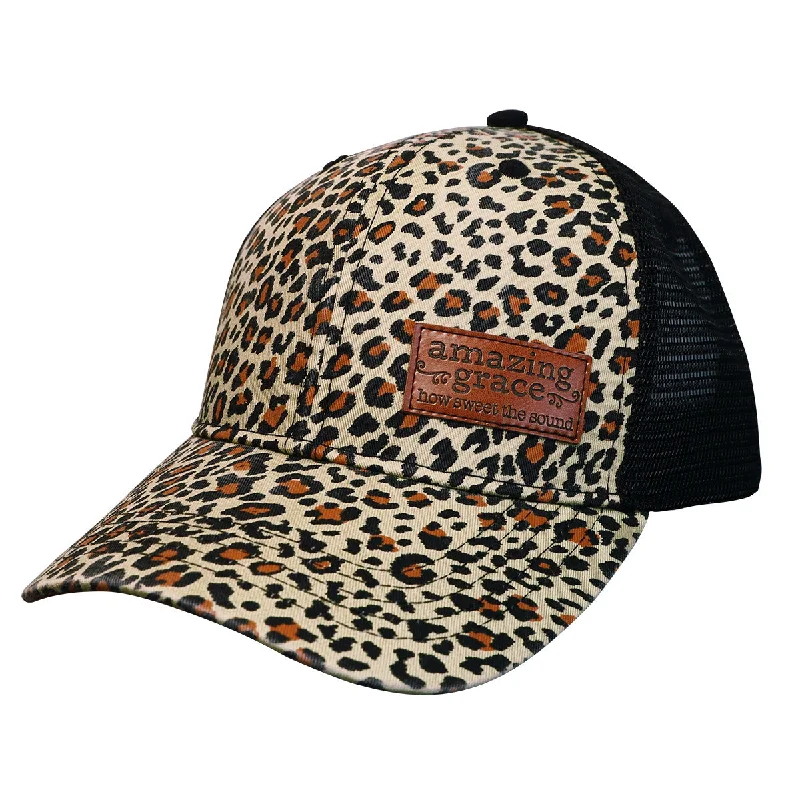 Sheer T-ShirtsCherished Girl Womens Cap Amazing Grace Leopard