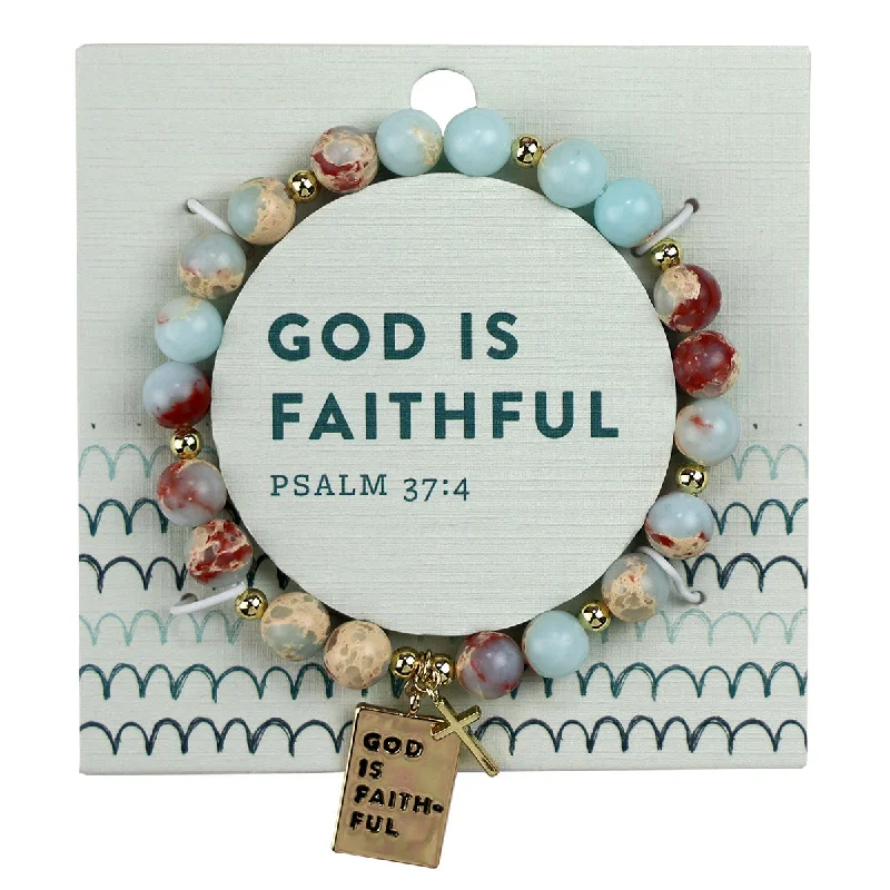 Embroidered T-Shirtsgrace & truth God Is Faithful Keepsake Bracelet