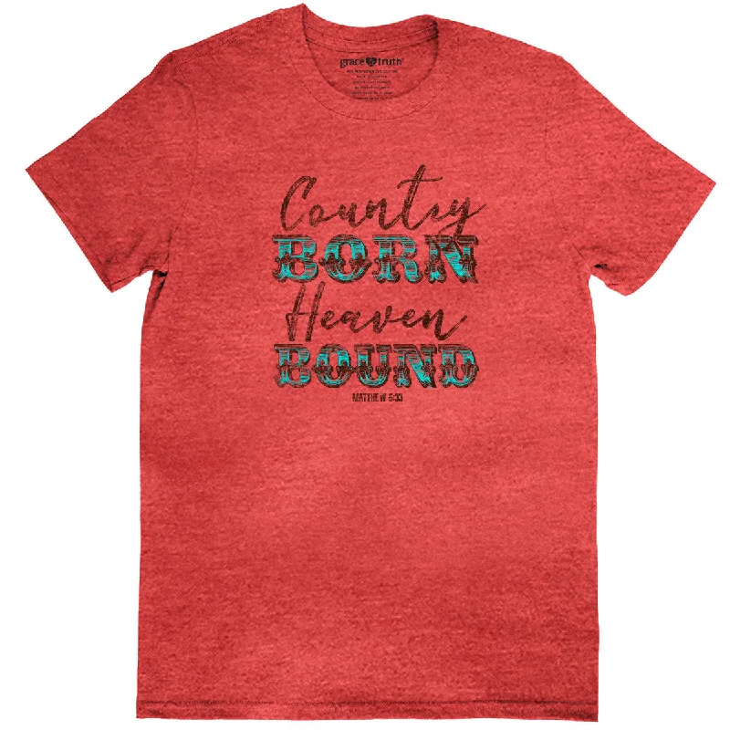 Running T-Shirtsgrace & truth Womens T-Shirt Country Born Heaven Bound