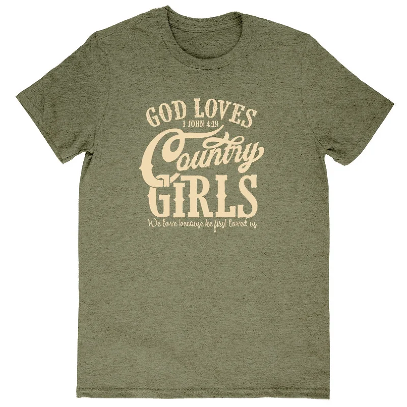 Compression T-Shirtsgrace & truth Womens T-Shirt God Loves Country Girls