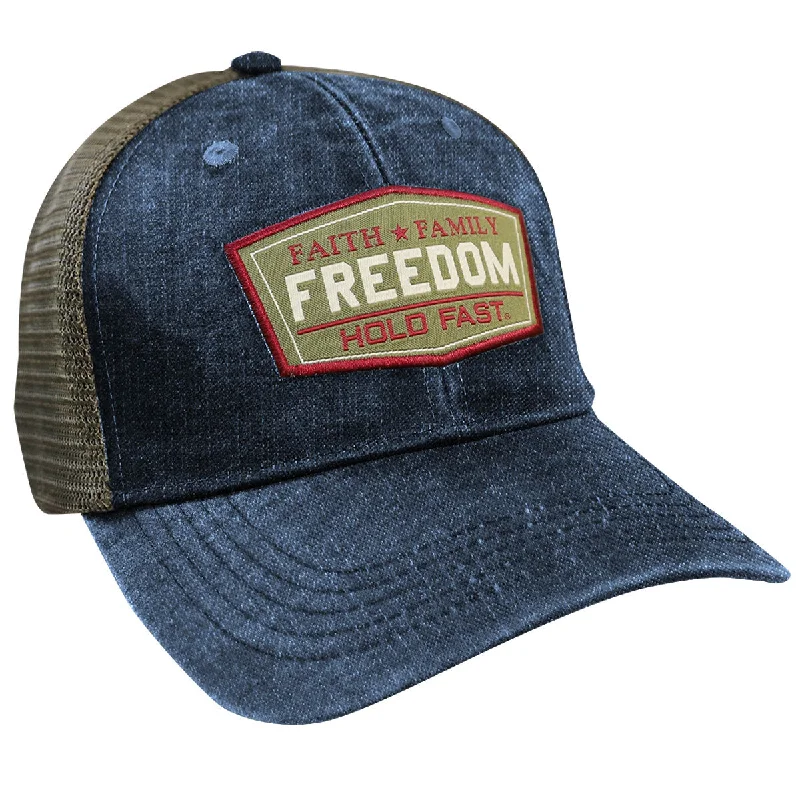 Travel T-ShirtsHOLD FAST Mens Cap Faith Family Freedom