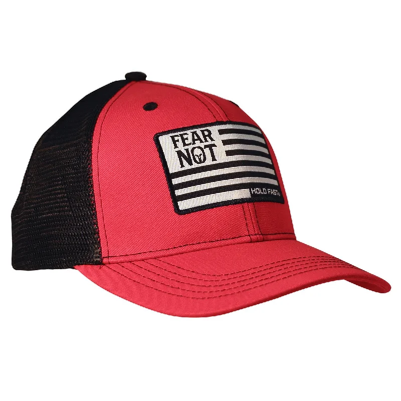 Ruffled T-ShirtsHOLD FAST Mens Cap Fear Not Flag