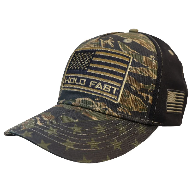 Organic Cotton T-ShirtsHOLD FAST Mens Cap Tiger Stripe Camo