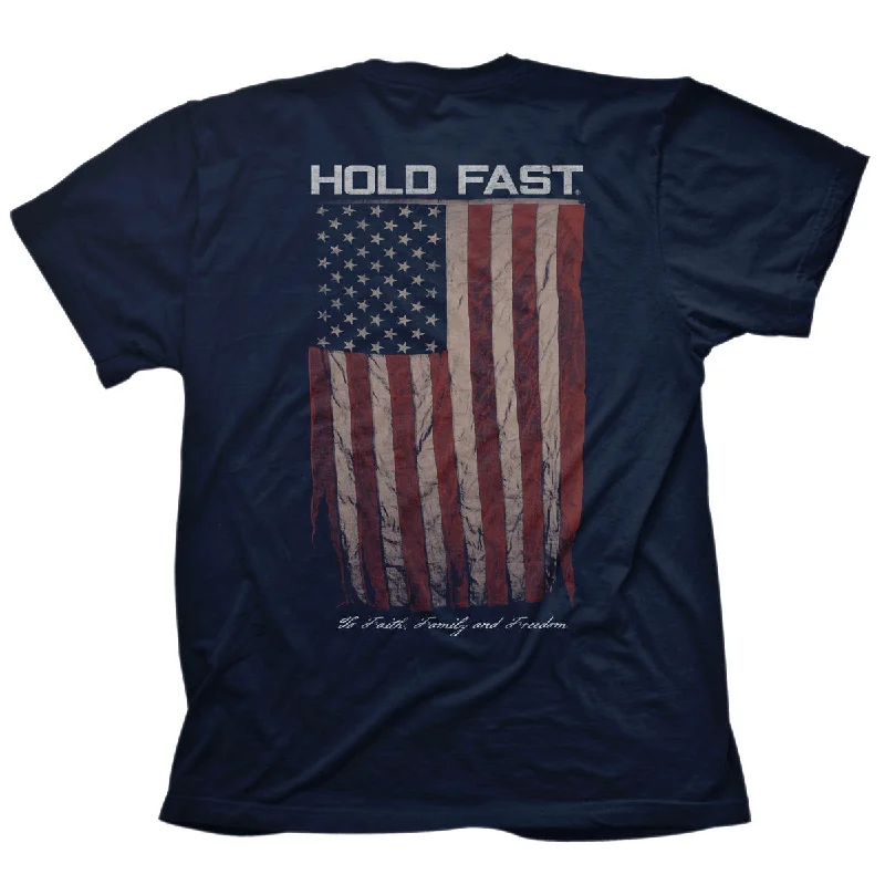 Urban T-ShirtsHOLD FAST Mens T-Shirt Antique Flag