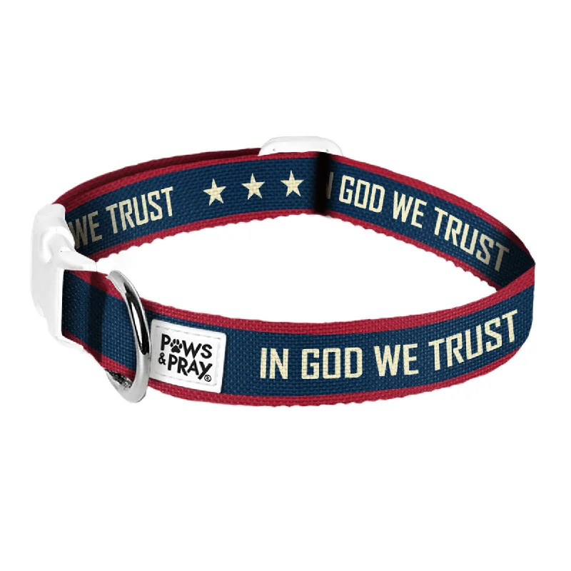 Glitter T-ShirtsPaws & Pray In God We Trust Pet Collar