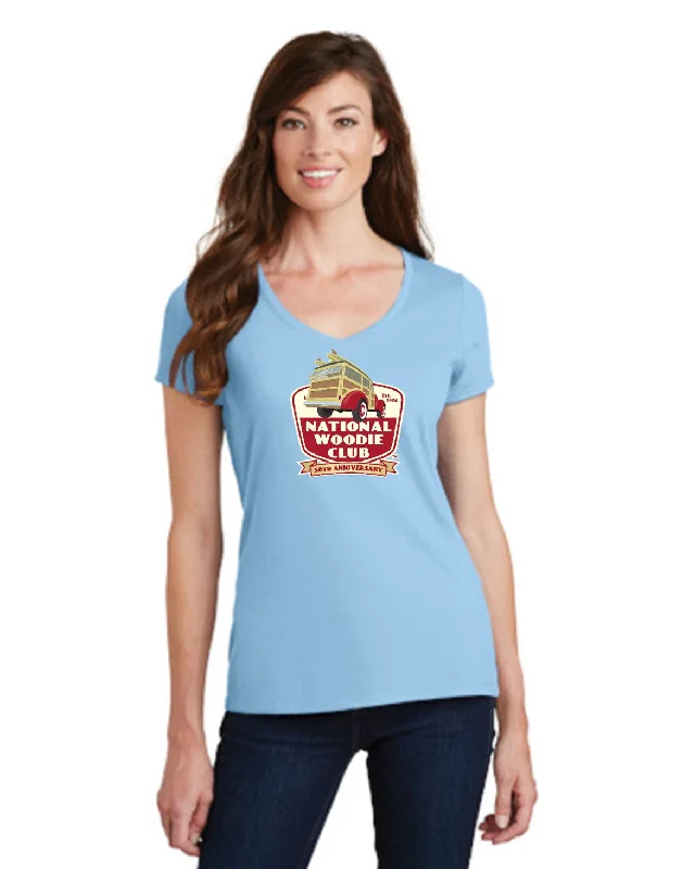 V-Neck T-ShirtsWoodie Club 50TH ANNIVERSARY LADIES T-Shirt