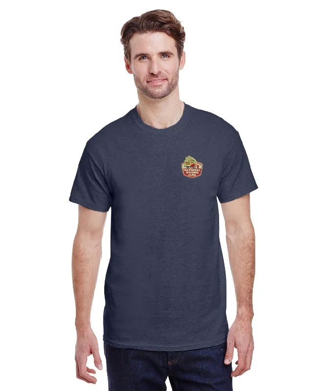 Collaborative T-ShirtsWoodie Club EMBROIDERED T-Shirt (LEFT CHEST)