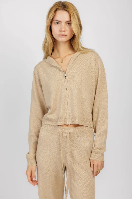 Patchwork SweatshirtsCandace Cashmere Hoodie in Sandhill