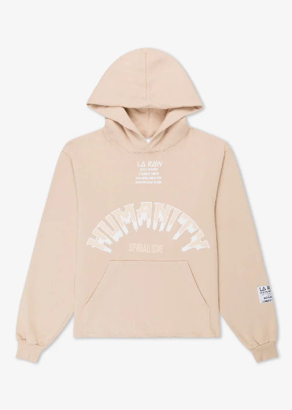 Streetwear HoodiesHUMANITY CROP HOODIE TAN