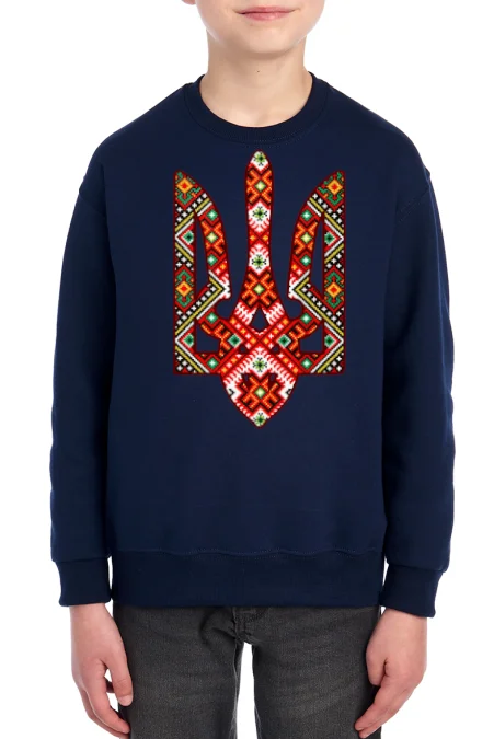 Cropped HoodiesKids' sweatshirt "Etno Tryzub"