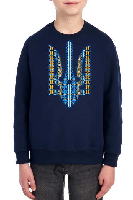 Hooded SweatshirtsKids' sweatshirt "Ornate Tryzub"