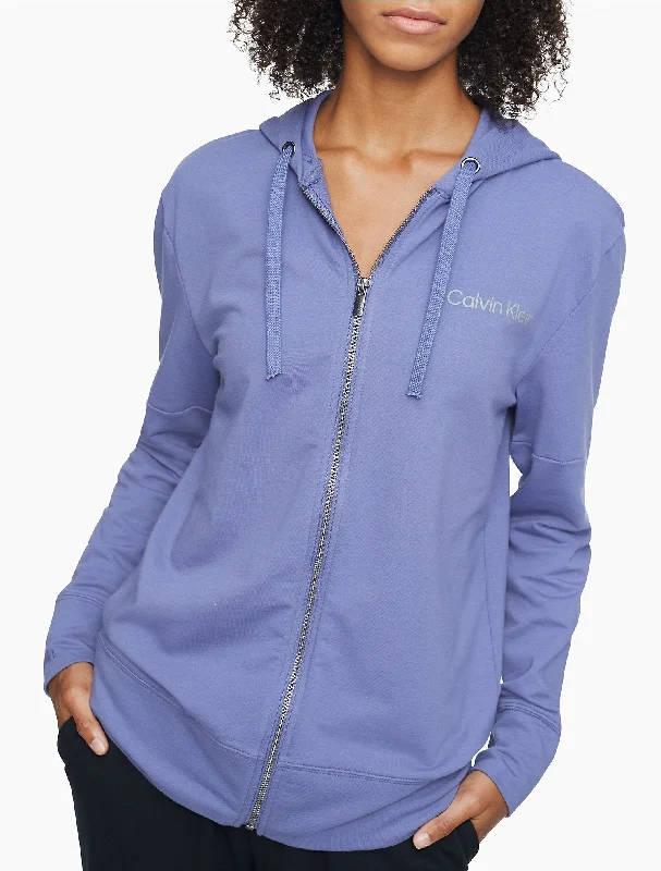 Urban HoodiesCalvin Klein Modern Structure Logo Full Zip Sleep Hoodie - Women