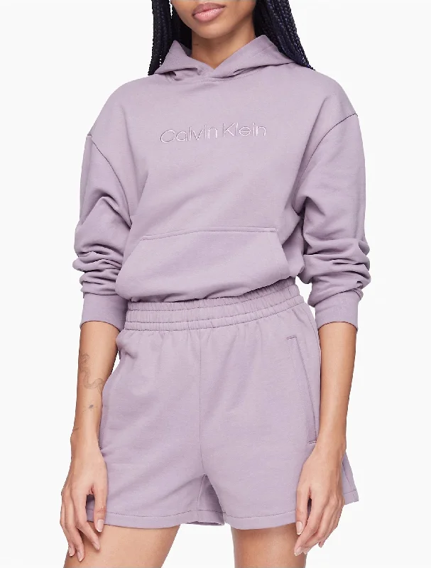 Stretch-Knit SweatshirtsCalvin Klein Relaxed Fit Standard Logo Hoodie - Women