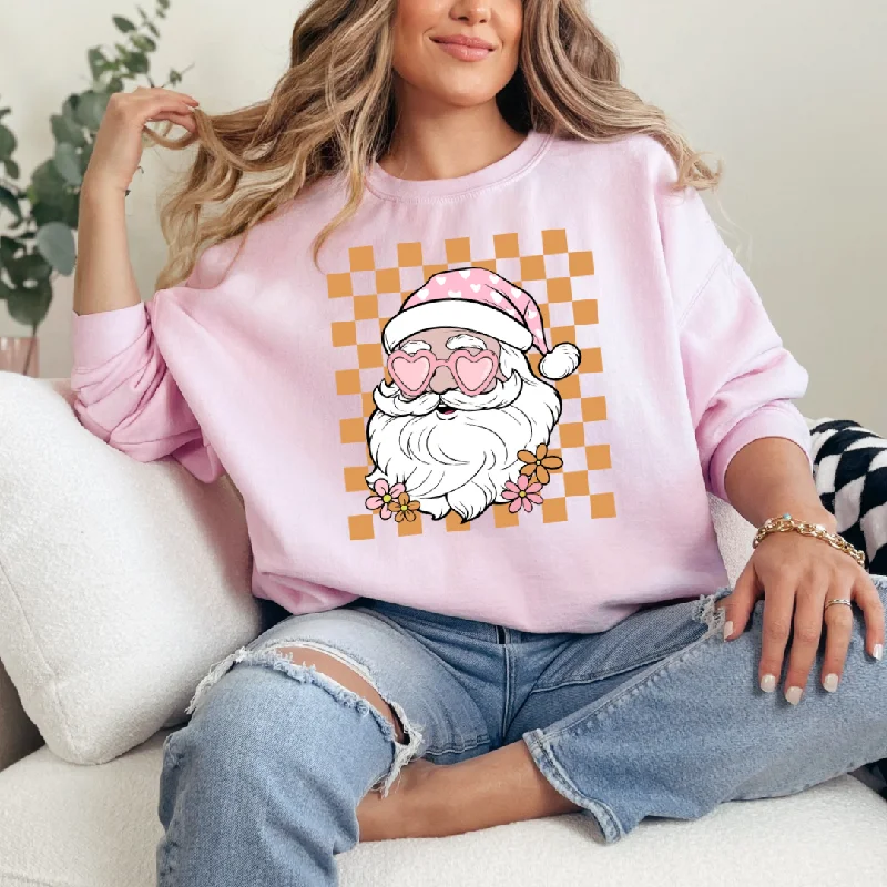 Cotton HoodiesBoho Santa Graphic Sweatshirt