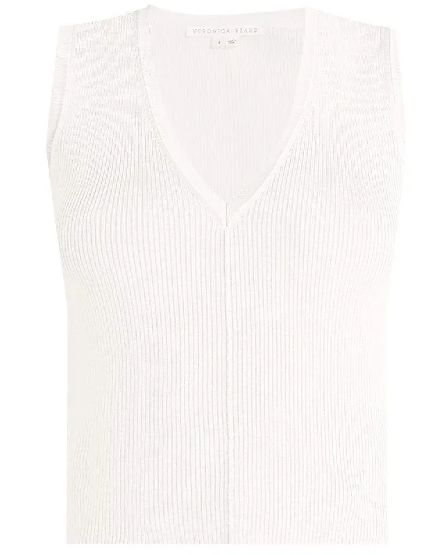 Brie Sleeveless ShellV-neck sleeveless tops