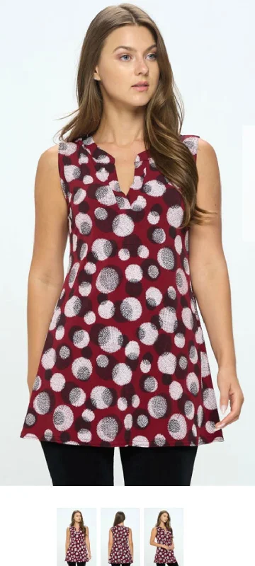 Cherry stone Sleeveless topBlended sleeveless top