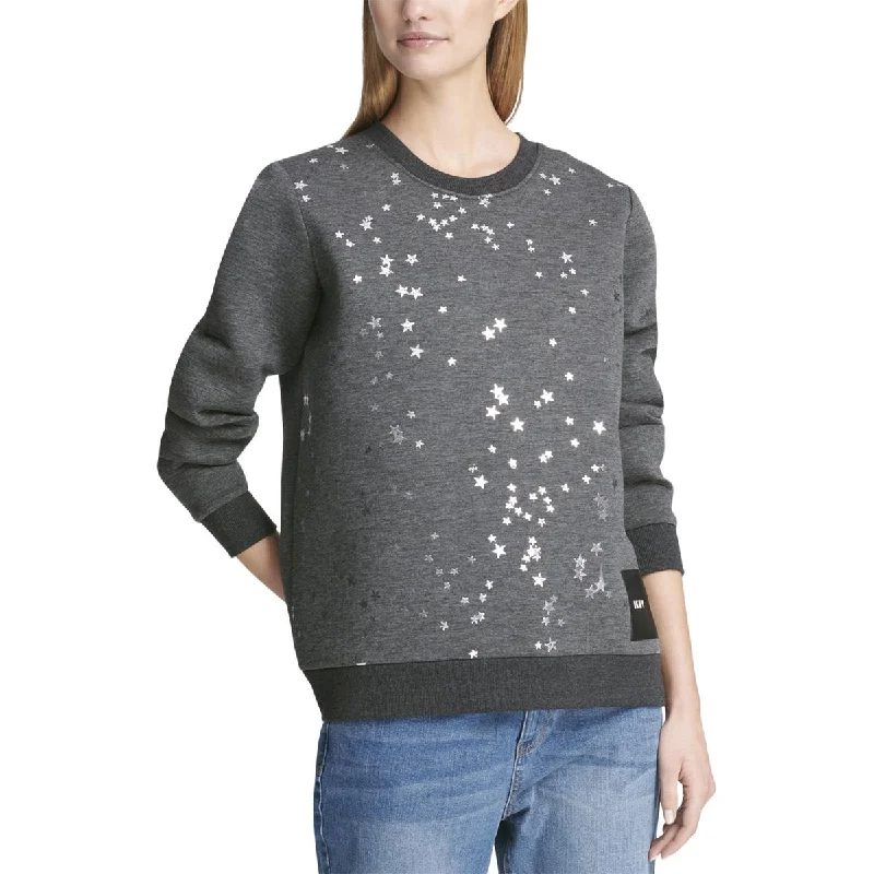 Drawstring HoodiesDKNY Womens Casual Star Print Sweatshirt