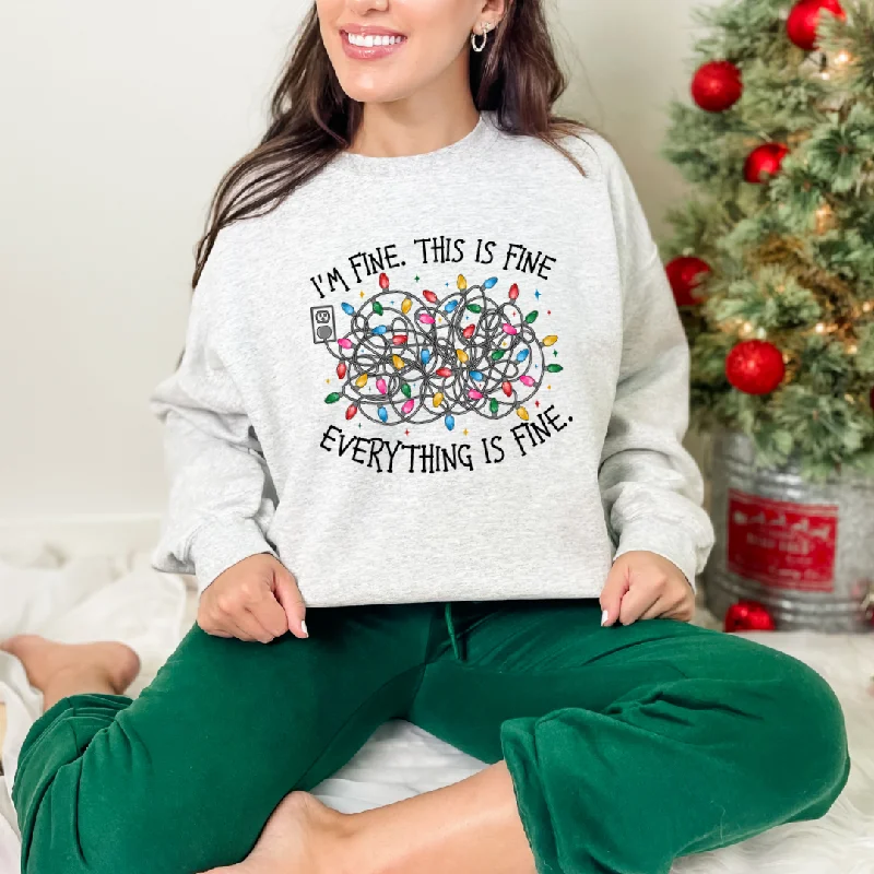 Cropped HoodiesI'm Fine, Everything is Fine Graphic Sweatshirt