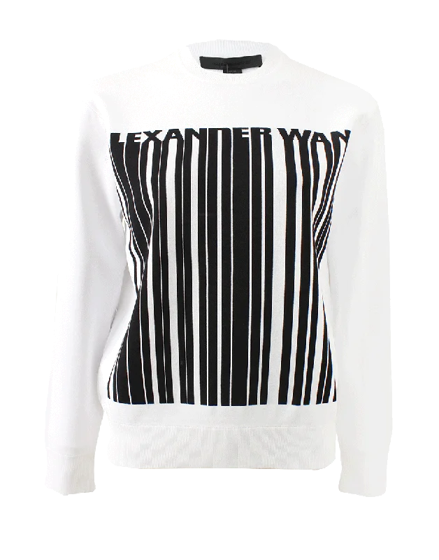 Stretch-Knit SweatshirtsLogo Barcode Sweatshirt