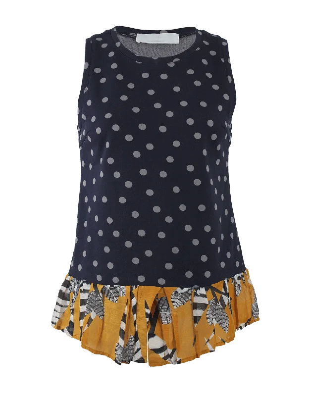 Sleeveless Combo Print TopSpring sleeveless tops