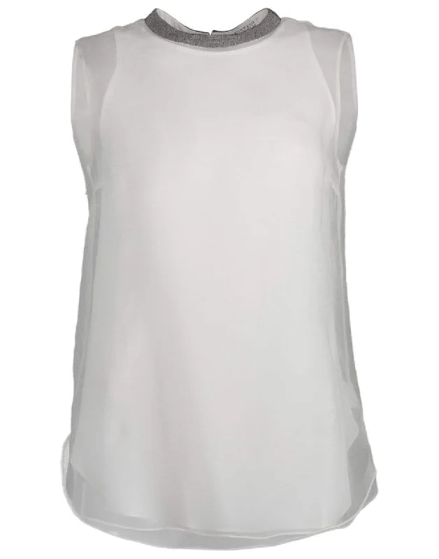 Sleeveless Organza TopSport slee