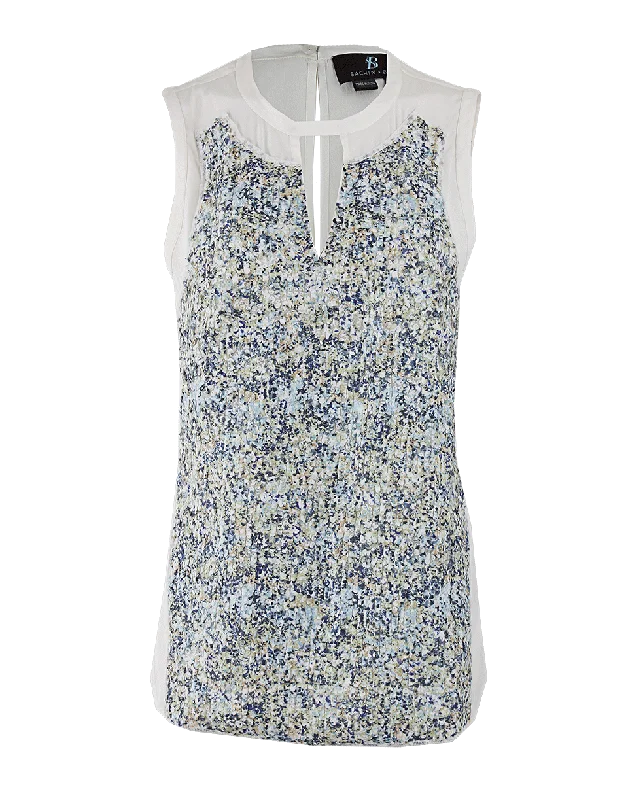 Sleeveless Watercolor Delmare TopSlim sleeveless top