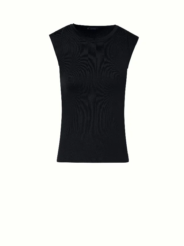 Sleeveless Knit Top in Silk StretchWaterproof sleeveless top