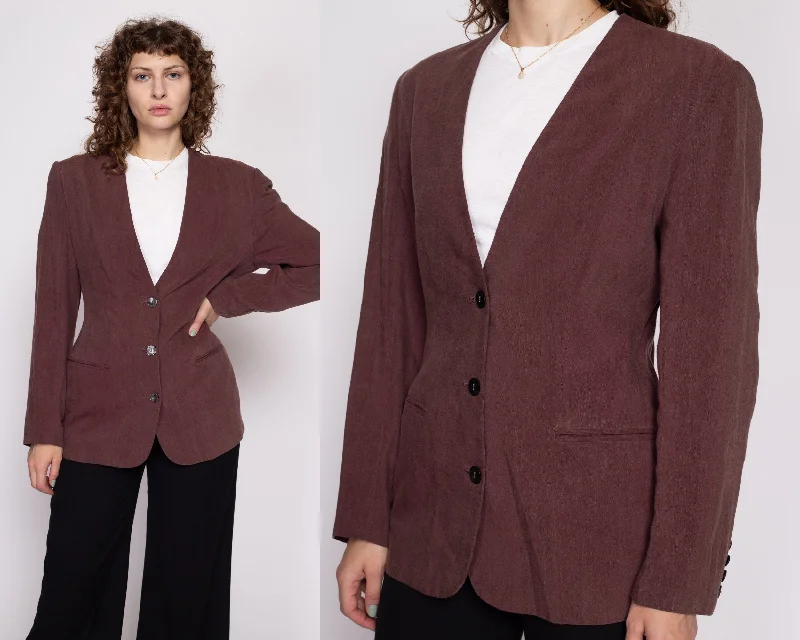 90s Banana Republic Plum Linen Blazer - MediumBlazerculture