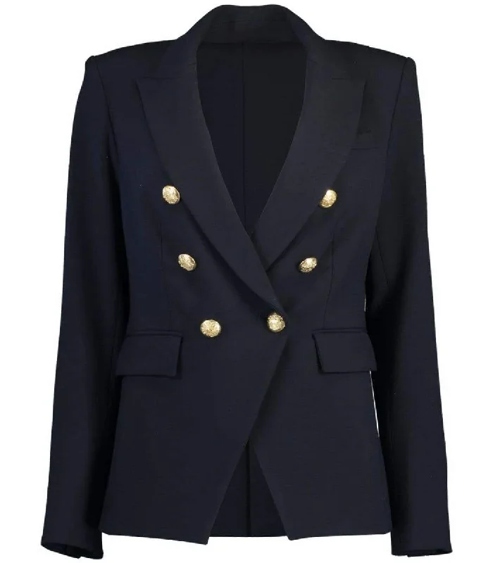 Veronica Beard Women's Navy Blue Dickey Classic Double Breasted Jacket BlazerBlazerspirit