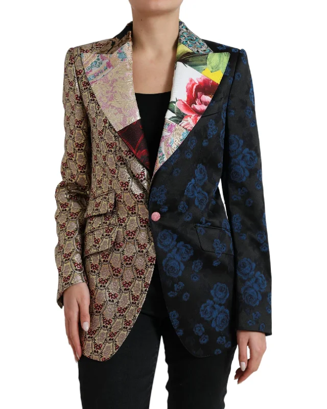 Dolce & Gabbana Floral Jacquard Patchwork BlazerBlazerfanbase