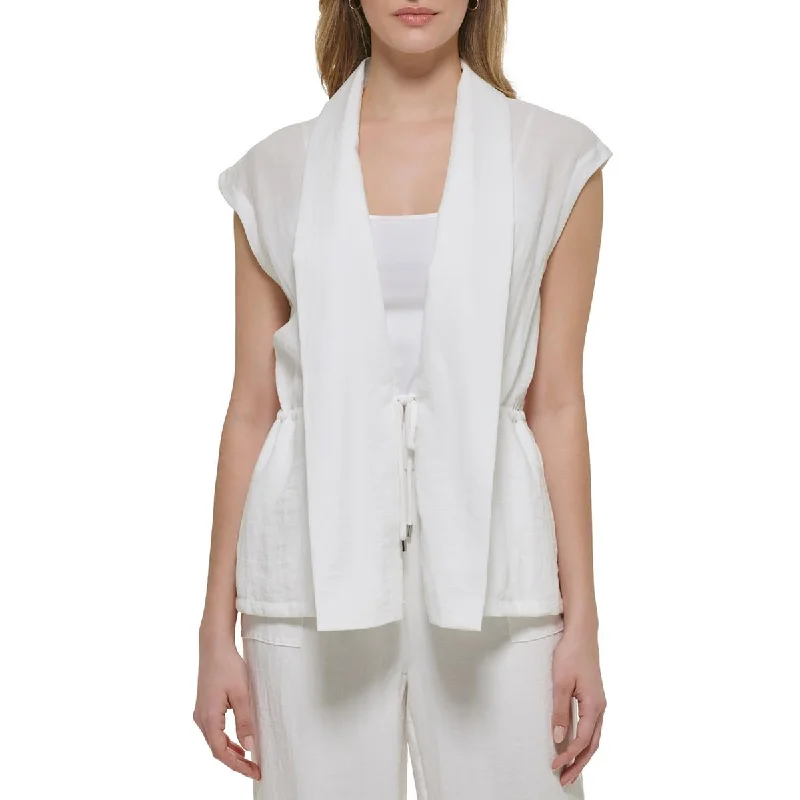 Womens Shawl Collar Sleeveless Open-Front BlazerBlazerclassic