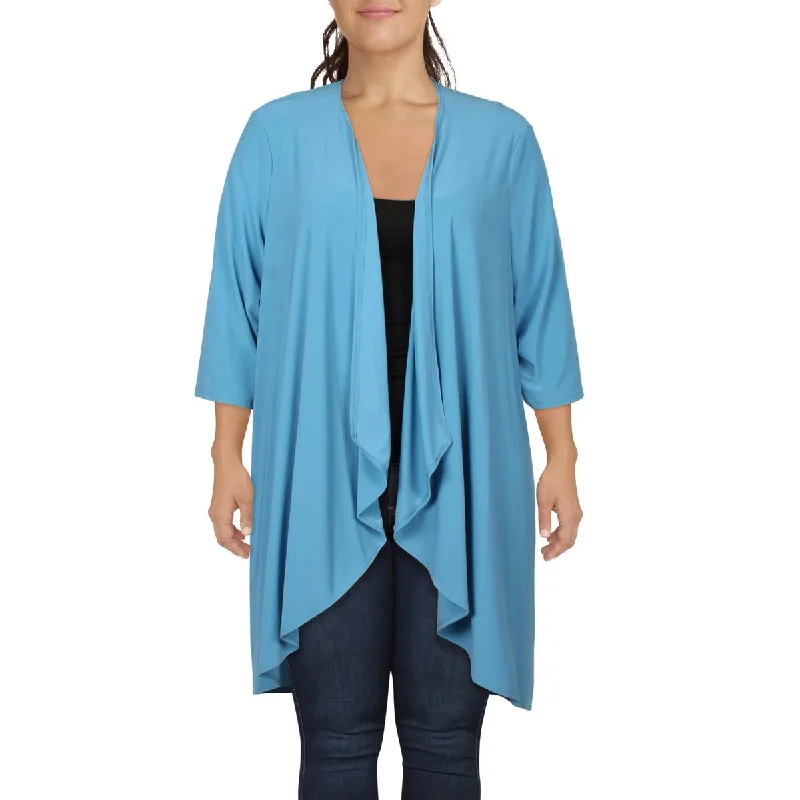 Plus Womens Open Front Drapey Duster BlazerBlazerstartup