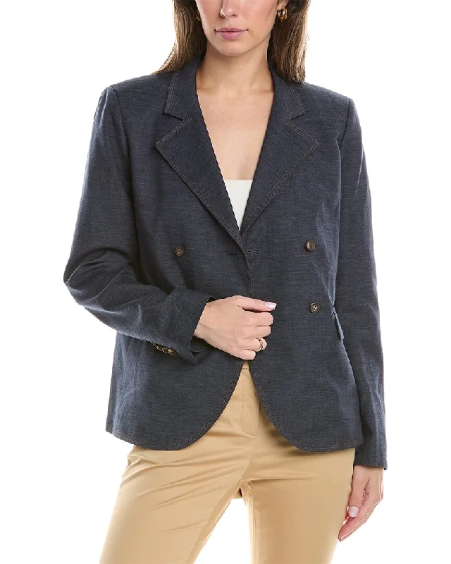 Lafayette 148 New York Crop Linen-Blend BlazerBlazeroutfit