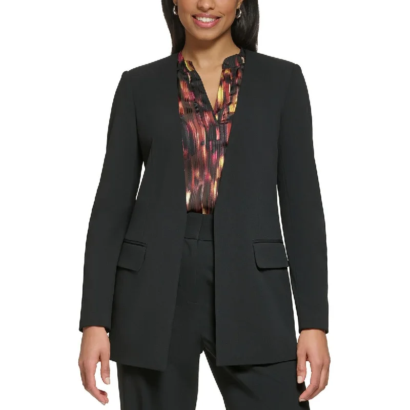 Womens Collarless Business Open-Front BlazerBlazerclassic