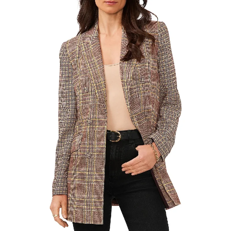 Womens Plaid Office Double-Breasted BlazerBlazerformal