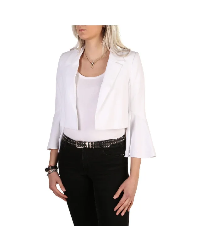 Guess  Women's Bell Sleeve Cropped Blazer WhiteBlazerplatform