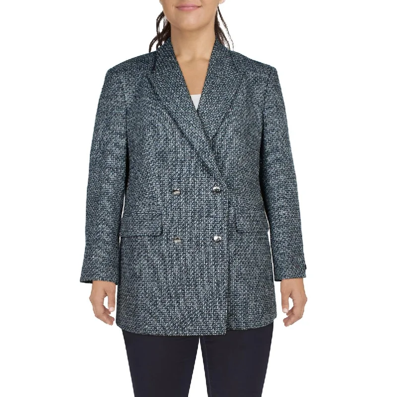 Womens Tweed Topper Double-Breasted BlazerBlazercolor