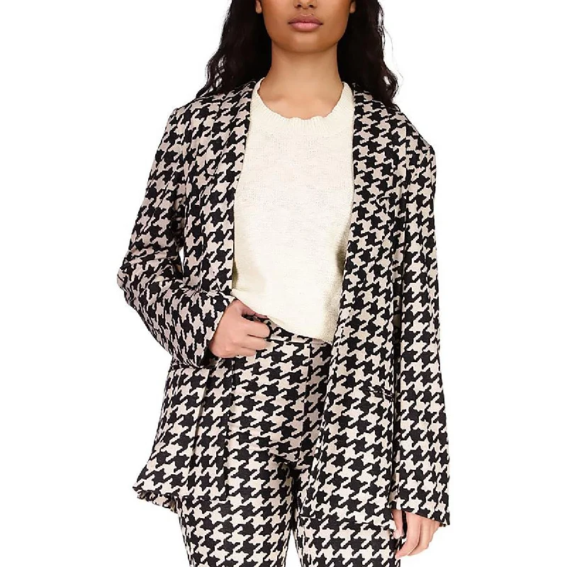 Womens Herringbone Office One-Button BlazerBlazervirtual