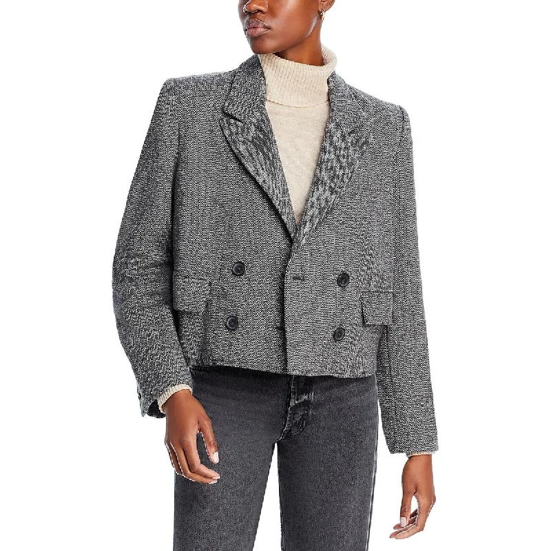 Heritage Womens Tweed Wool Blend Two-Button BlazerBlazerfestival