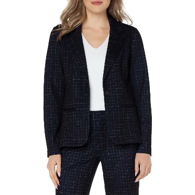 Womens Window Pane Suit Separate One-Button BlazerBlazerpride