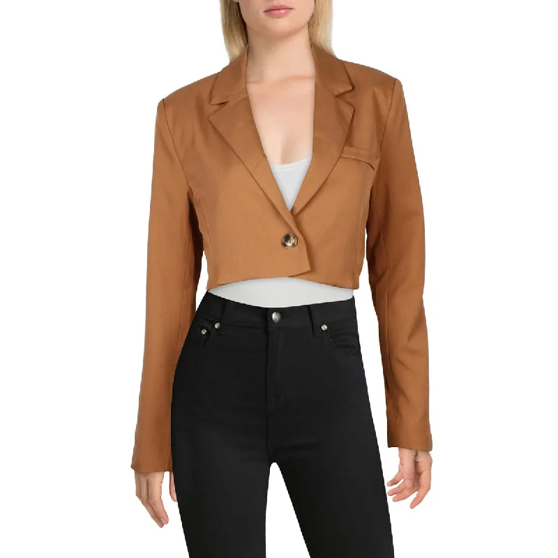 Womens Cropped Notch Collar One-Button BlazerBlazertailor